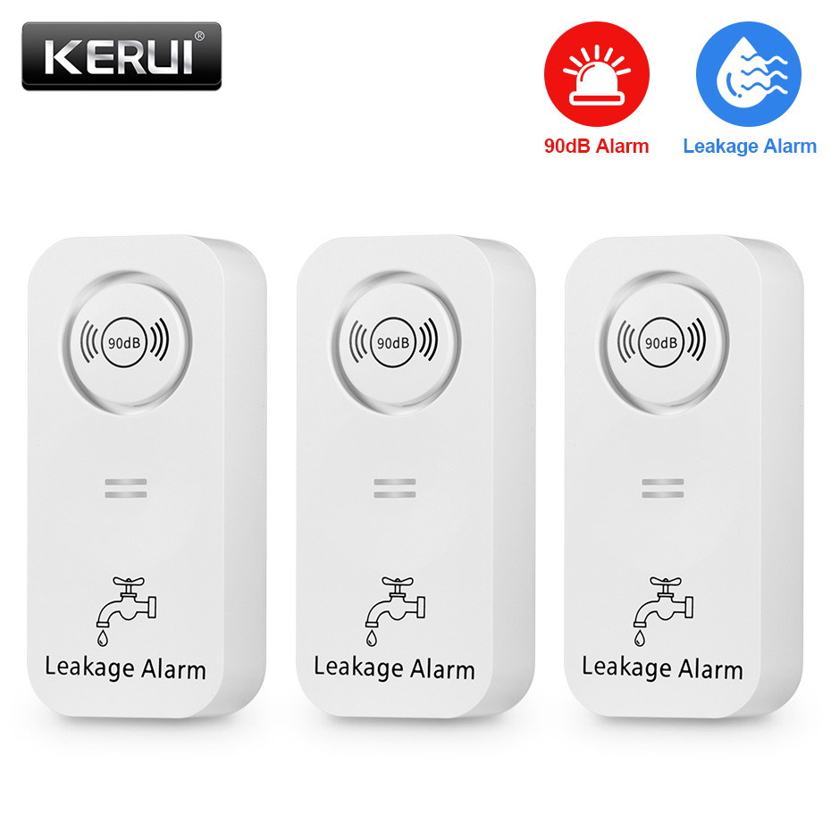 Kitchen Appliances Video - KERUI Sensor air nirkabel 90dB, detektor