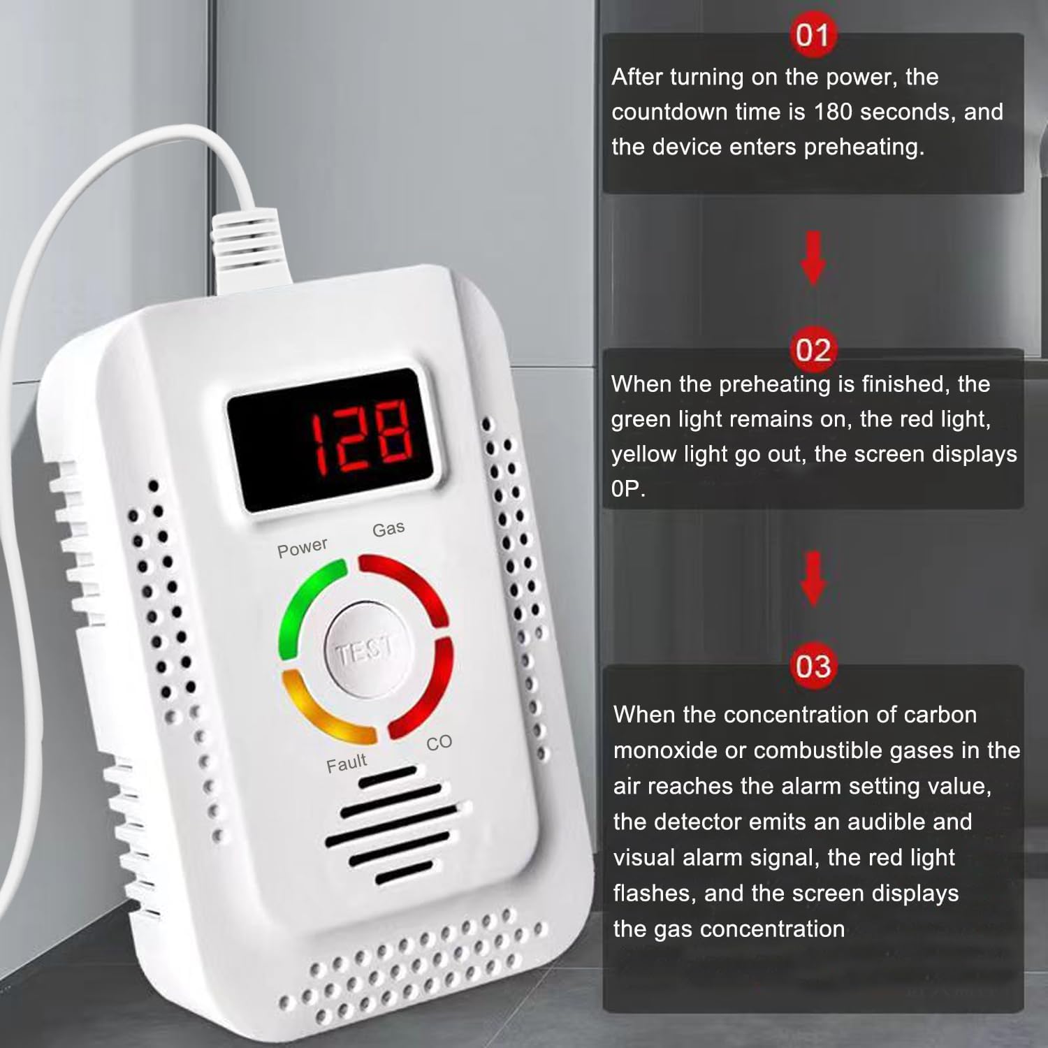 Detektor Karbon Monoksida CO D - Kitchen Appliances Video ulasan dan harga